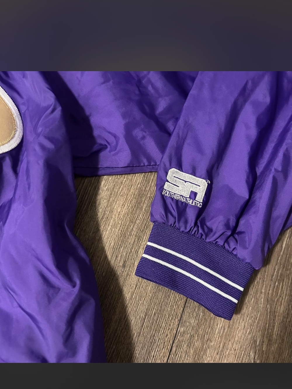 Purple "Broncos" Pullover Windbreaker - Picture 3 of 3
